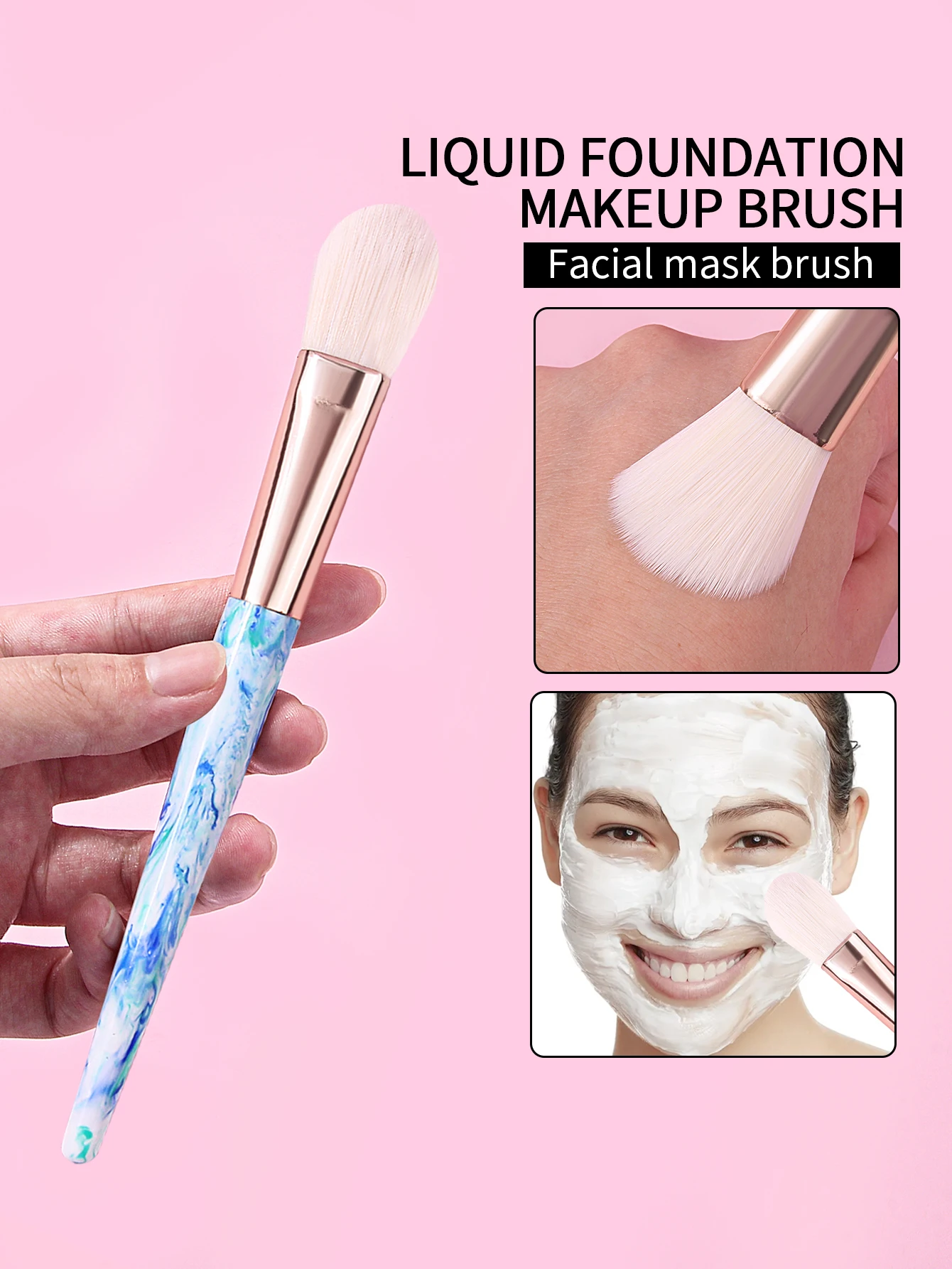 Escova multifuncional para cuidados com a pele facial, Manchões de tinta criativas, Pincel de maquiagem, Fundação de maquiagem, Pincel de máscara, 1pc