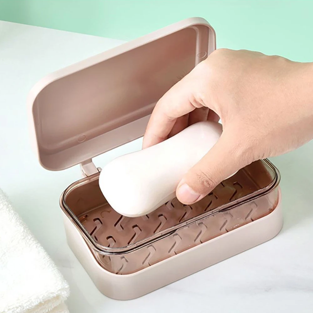 Soap Dish Travel Box Holder Plastic Soap Case Soap Holder Dormitory Soap Box Large Soap Dish Organizer Bathroom Accessories