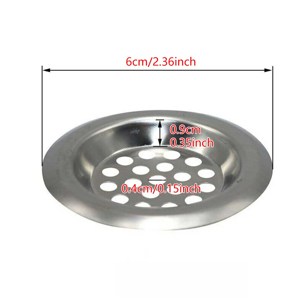 Colador de fregadero de acero inoxidable para baño, cubierta de filtro de drenaje de ducha, Colector de pelo, 75mm, 60mm, colador redondo, tapones de drenaje