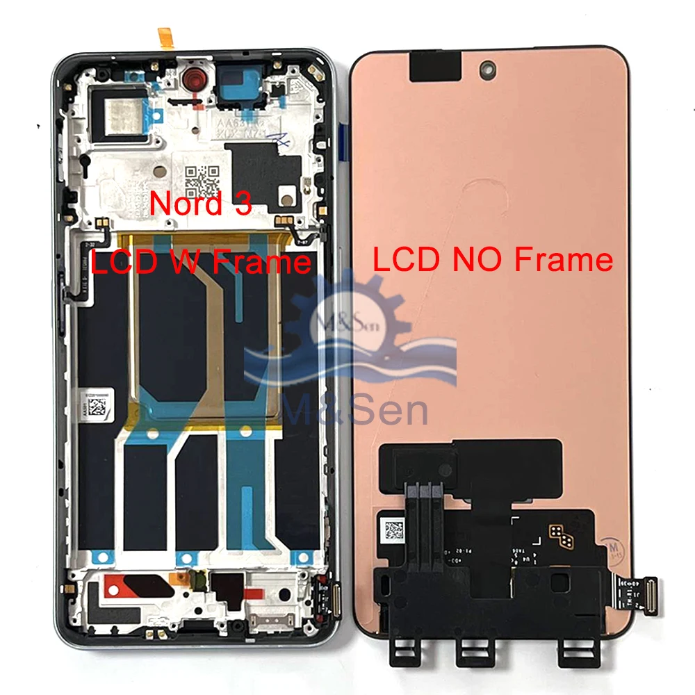 Original AMOLED For OnePlus Nord 3 LCD CPH2491 Screen Display+Touch Panel Digitizer For OnePlus Nord CE 3/ CE3  CPH2569 Frame