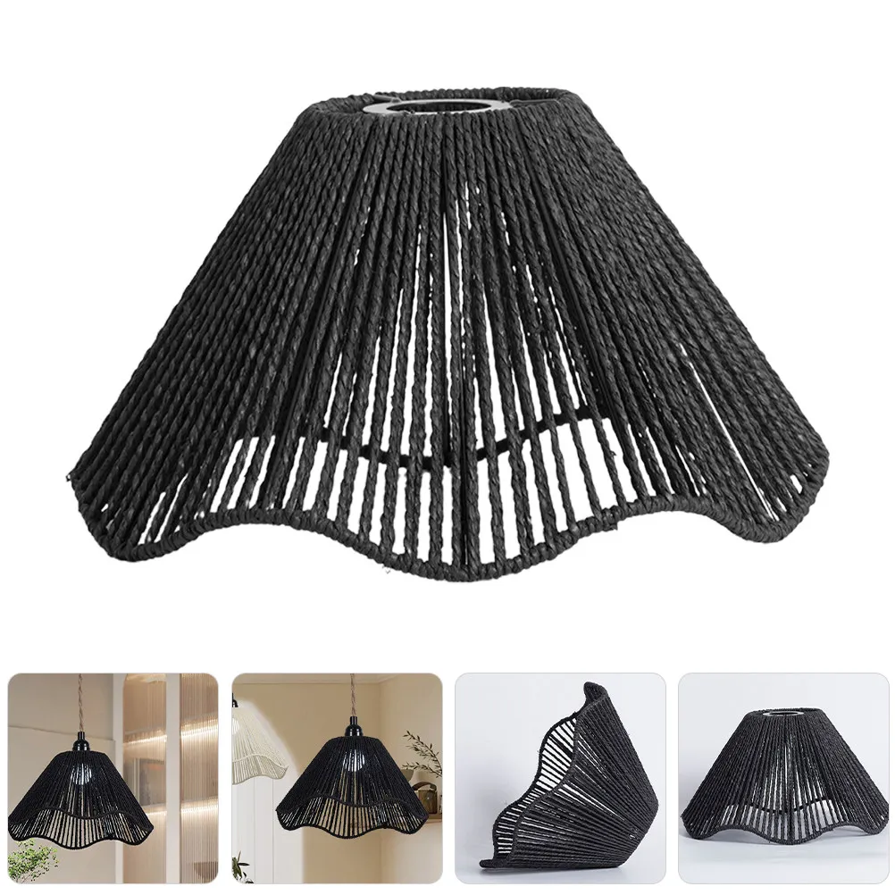 

1 шт. винтажный абажур в деревенском стиле, ручной работы, плетеный, для потолочной люстры, для внутреннего освещения, декор для фермерского дома, кафе