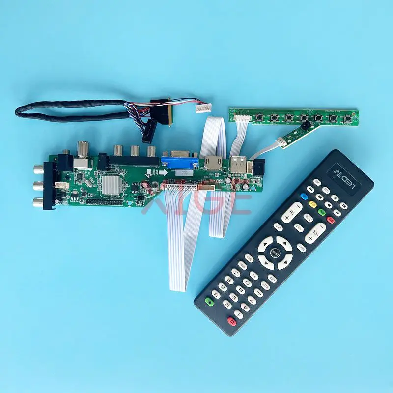 para ltn156at05 ltn156at09 placa controladora 2av mais usb mais dmi mais vga kit faca voce mesmo sinal digital dvb monitor do portatil 1366768 156 lvds 40 pinos 01