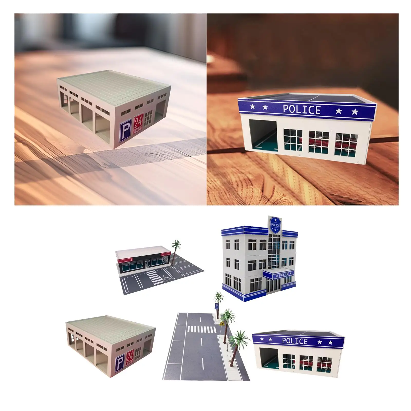 1:64 Parking Lot Vehicle Showcase City Planning Demonstration Parking Scenery Multifunctional Collectible Layout Accessory
