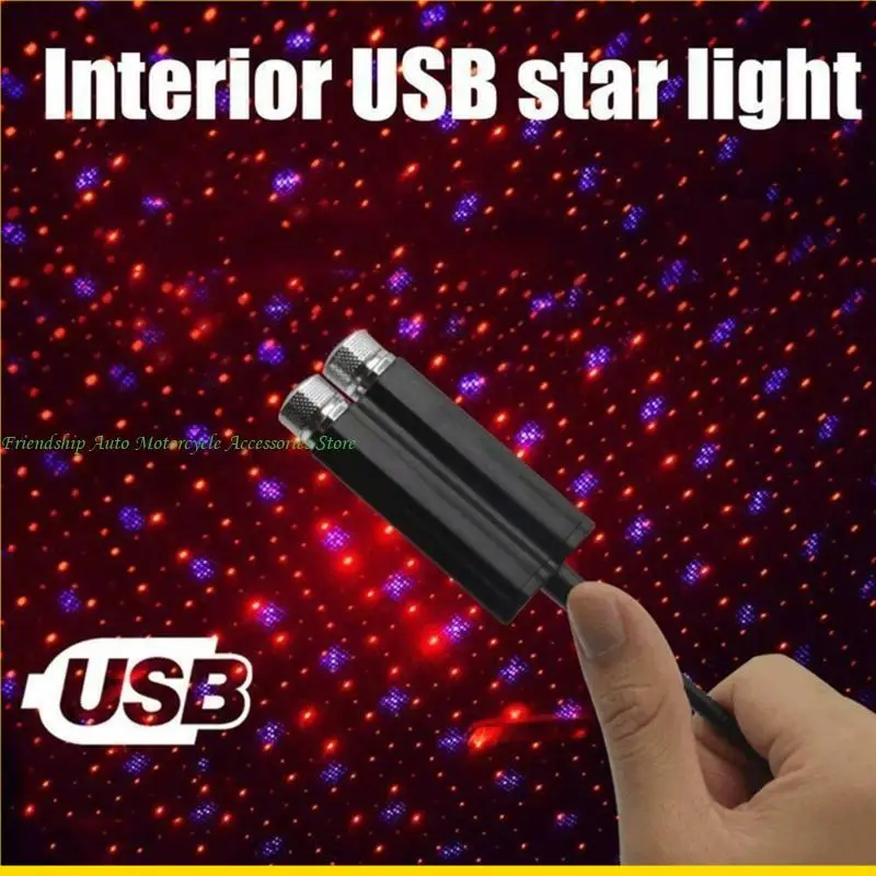 Szch USB Night Light, Star Projector Night Light, Romantic Interior Auto Lights, Portable Auto Roof Lights Decoration