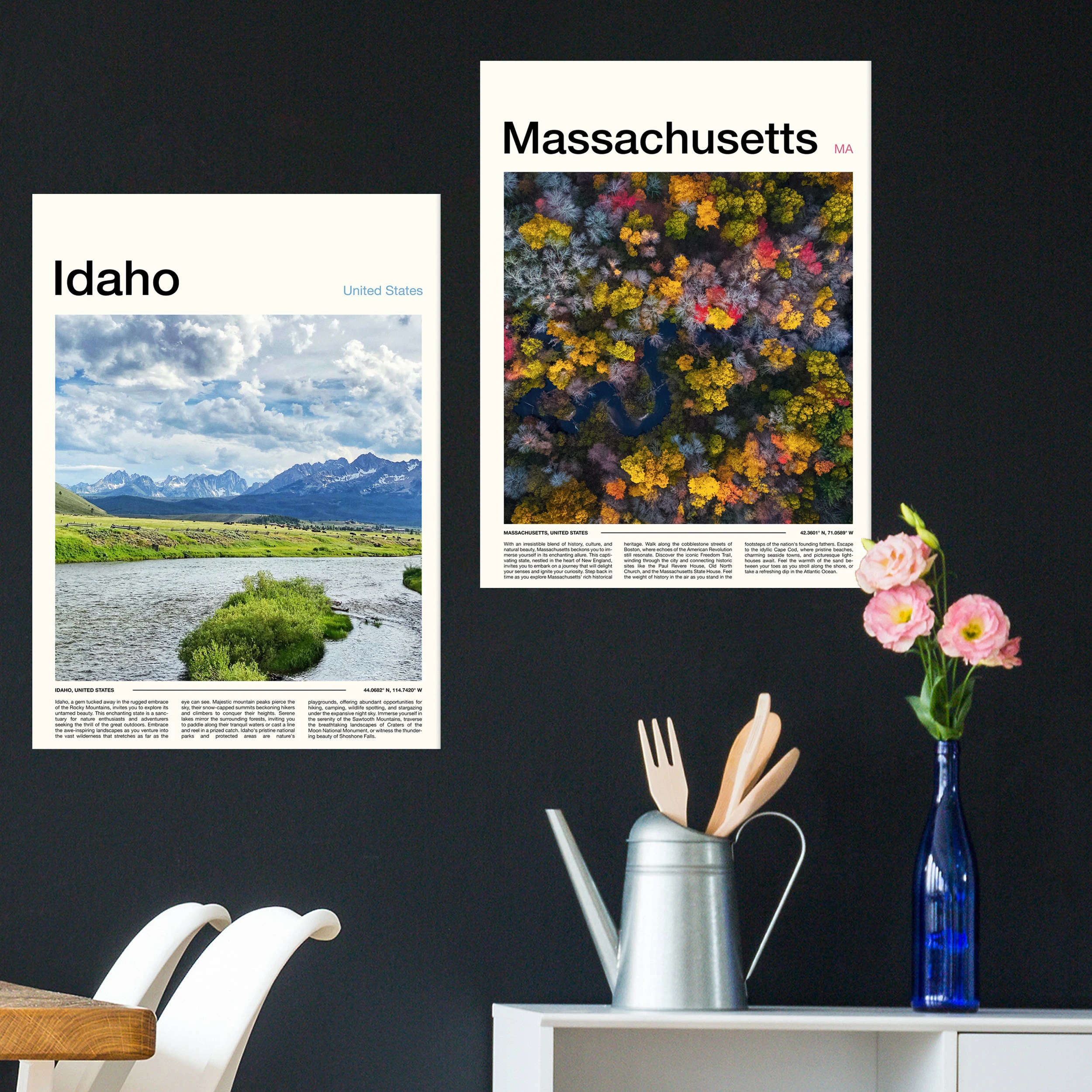 

Idaho Canvas Art Poster Idaho Travel Poster Photo Idaho Art Prints Cityscape Painting Home Decoration Wall Art Canvas Painting