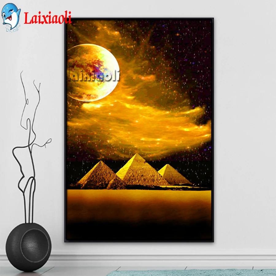 

5d DIY Square Round Drill Diamond Painting Landscape Egypt Pyramid Planet Cross Stitch Mosaic Diamond Embroidery Rhinestones art