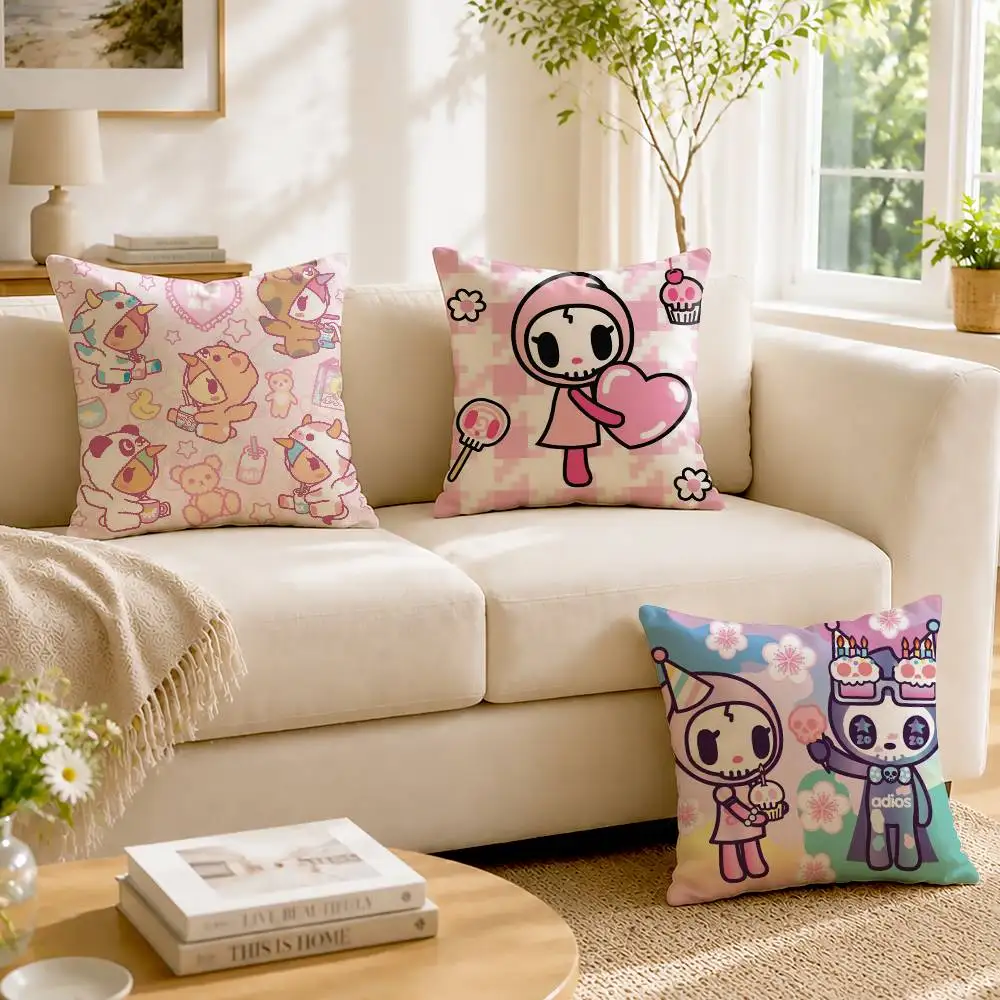 Lovely T-Tokidoki-s Custom Double Sided Print Square Pillow Cushion Cover