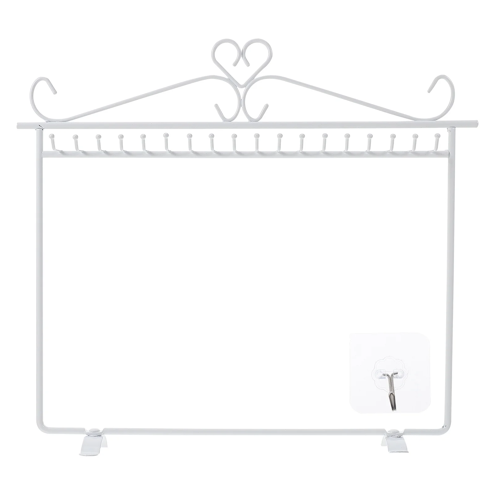 1Pcs Necklace Display Rack Multi-Slot Iron Craft Jewelry Holder Decorative Necklace Organizer Desktop Stand Desktop Jewelry Rack