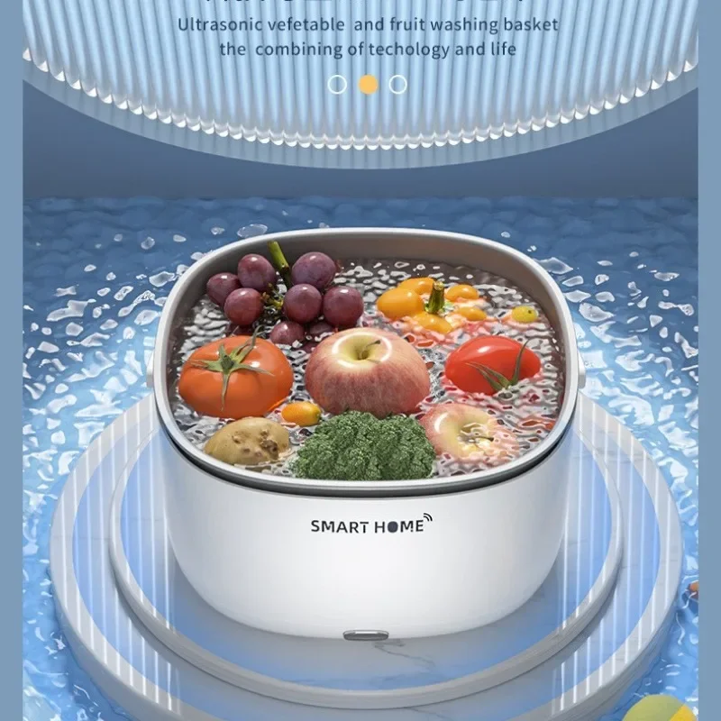 Portable Electric Vegetable and Fruit Washing Machine Food Ultrasonic Washer Bucket Food Grains Home-appliance Vegetable Washers