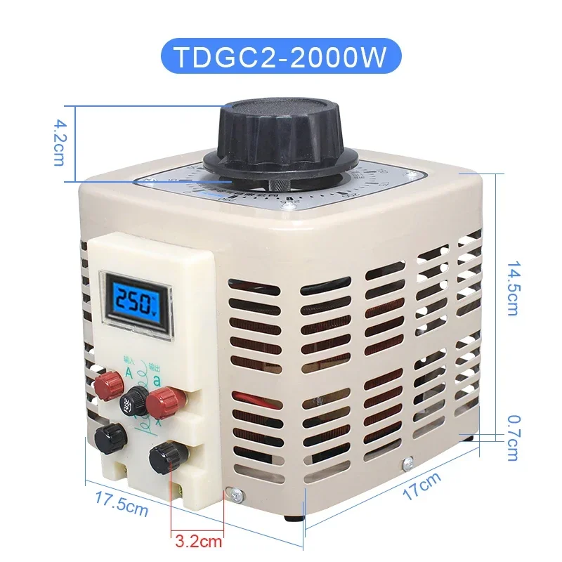 Imagem -03 - Regulador de Pressão Monofásico Autotransformador Tdgc2500w ac 5kw Dimmer Doméstico 220v 0250v