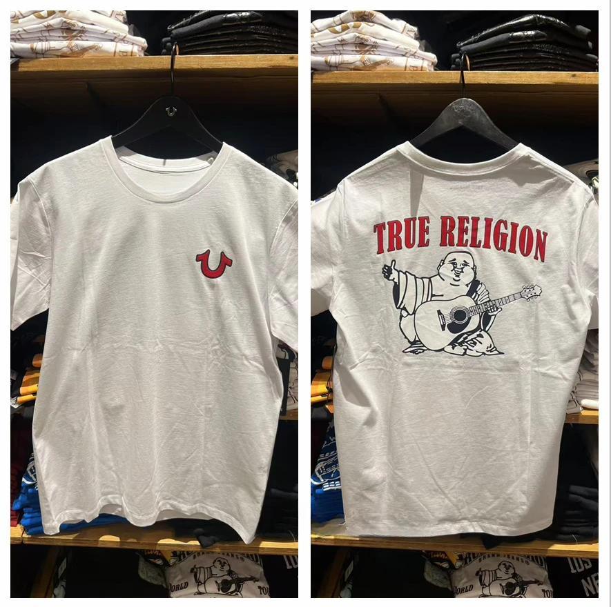 

2025 True Faith Cotton Printed Short Sleeve Men and Women's High-quality Luxury Version Comfortable and Breathable