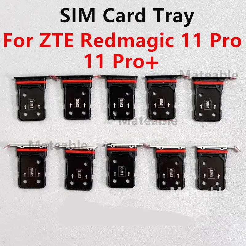 11Pro + SIM Card Slot For ZTE Nubia RedMagic 11 Pro Plus Card Adapters Socket Holder Tray Chip Drawer Housing Repair Parts