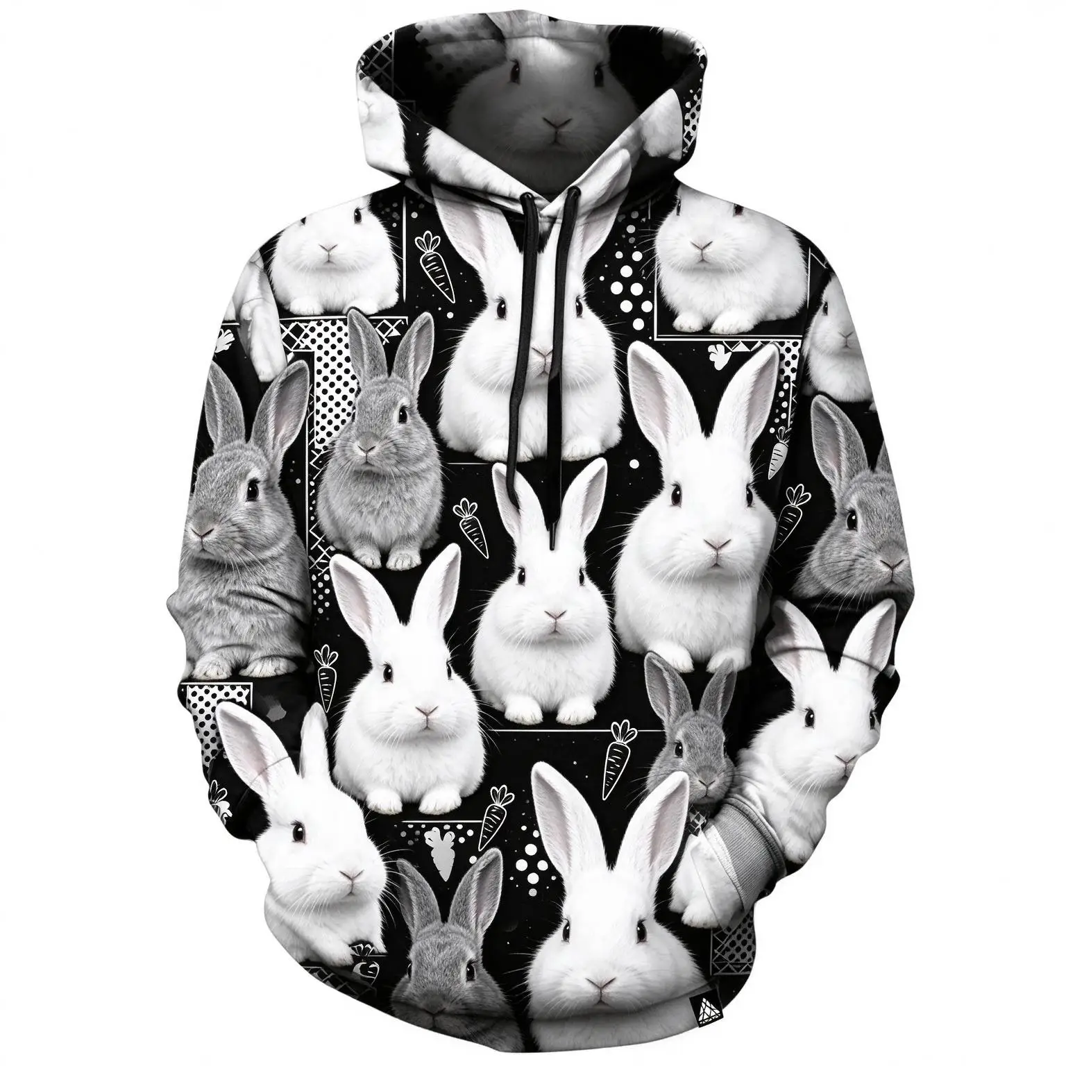 Men's Hoodie Black White Shiba Inu Dog Print Breathable Soft Pullover Sweatshirt for Pet Lovers Party Daily Wear
