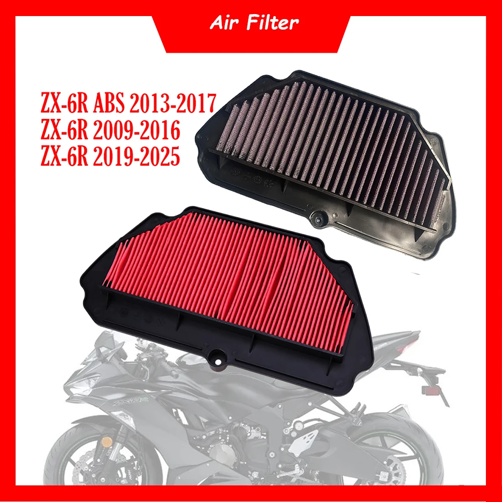 

Motorcycle Engine Air Filter Cleaner Air Intake Filter Element For Kawasaki Ninja ZX-6R ABS 2013-2017 ZX6R 2009-2016 ZX 6R