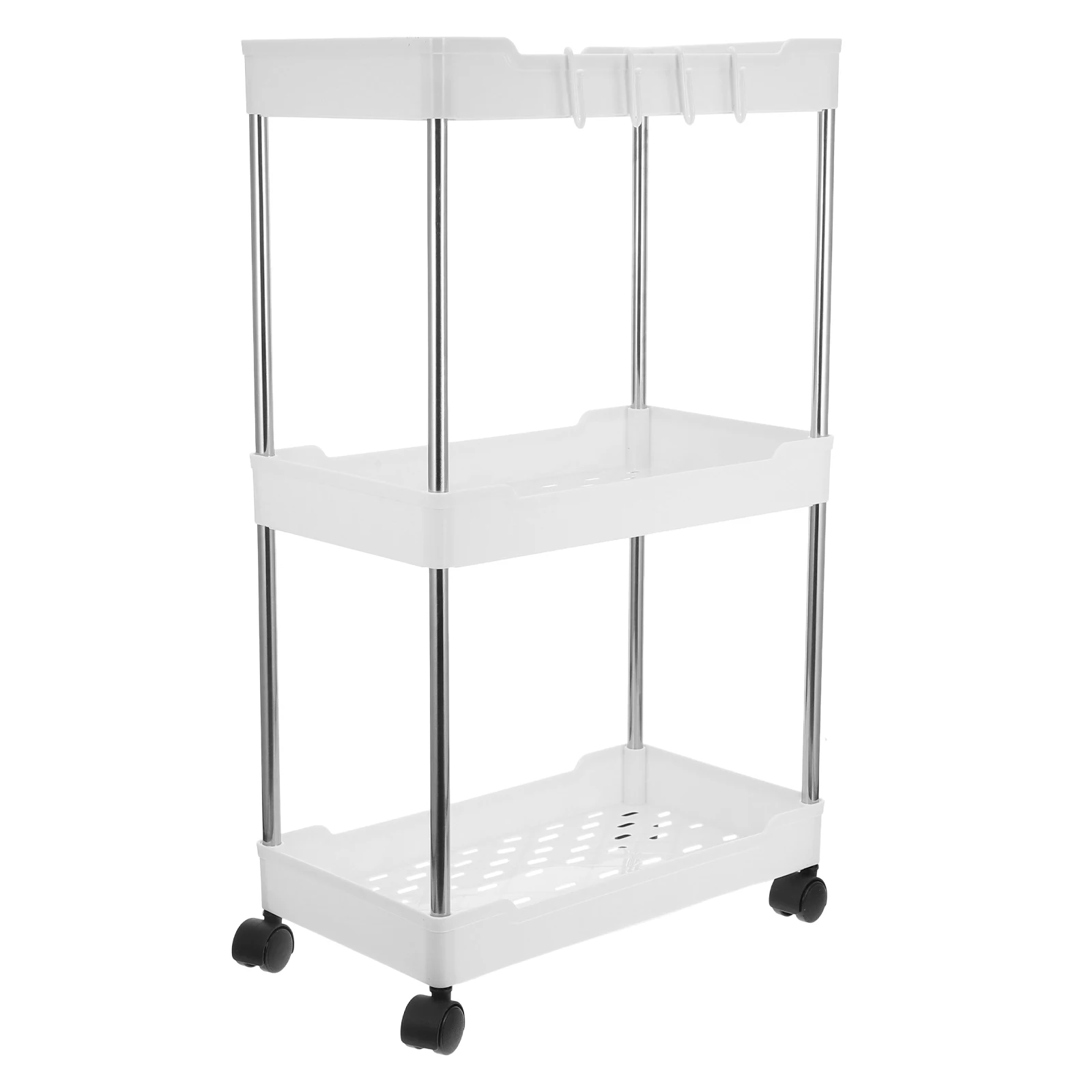 

Multi-layer Trolley Rolling Cart Utility Storage Trolley Rack Storage Bathroom Kitchen Iron Rack Home Organization