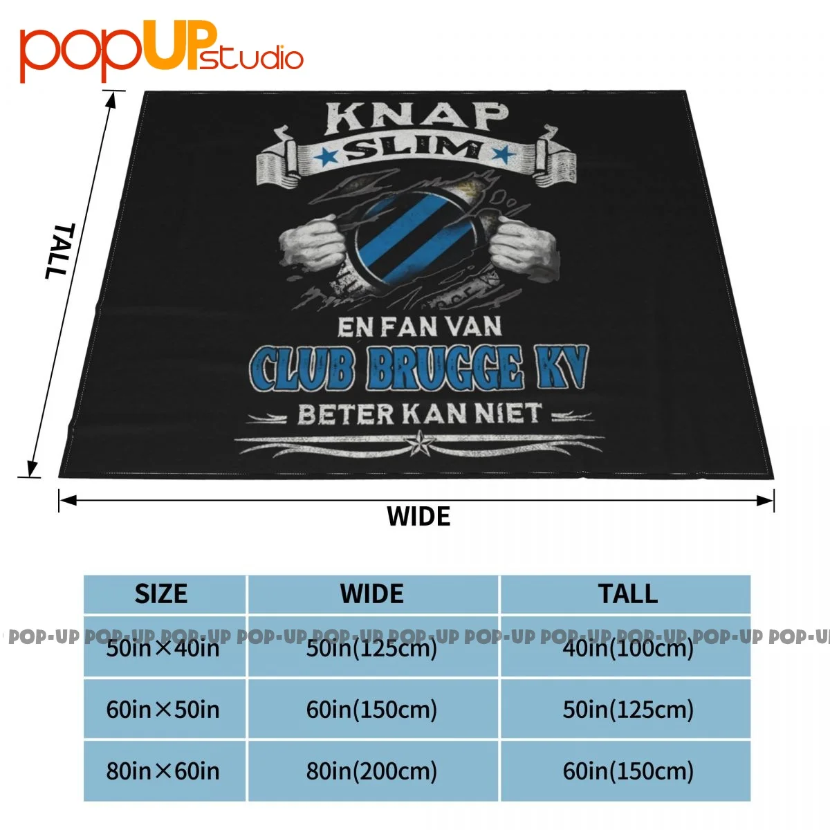 Knap Slim En Fan Van Club Brugge Kv Beter Kan Niet Blanket Fluffy Super Warm Camping Blanket