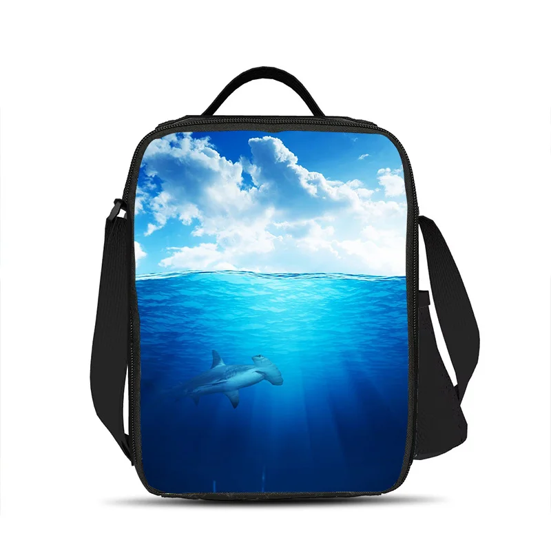 Underwater World Ice Bag Lunch Bag Versatile Cartoon Large Capacity Strong Performance Best Gift for Boy or Girl School Birthday