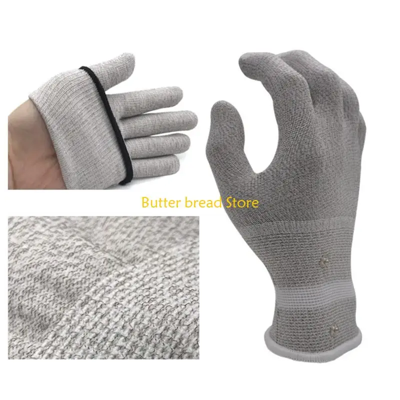 W89C Multipurpose Conductive Silver Fiber Gloves Nylon Fabric Touch Display For Labor & Driving Cold Weather Tasks Daily Use