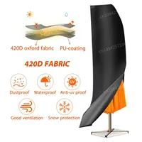420D Oxford Cloth Waterproof Weatherproof Outdoor Sunshade Umbrella Cover Garden Patio Cantilever Parasol Rain Cover Accessories