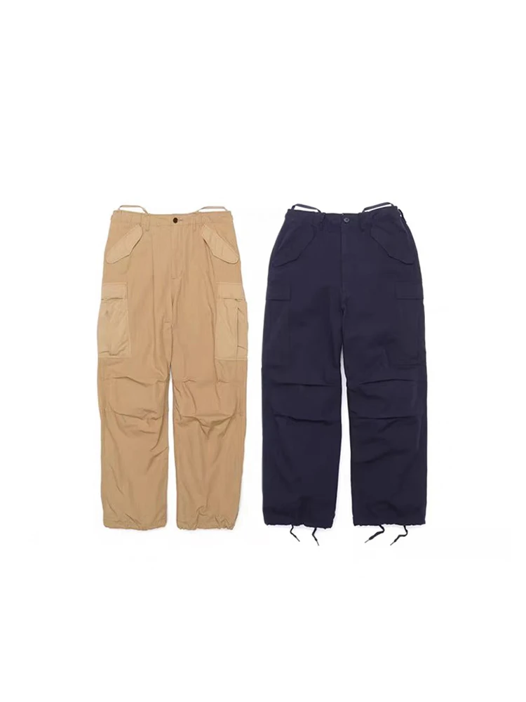 

Nanca M5 Vintage Japanese Sle Work Pants Multiple kets Dstring Loose Casual Trousers Long Tee Soldier Pants