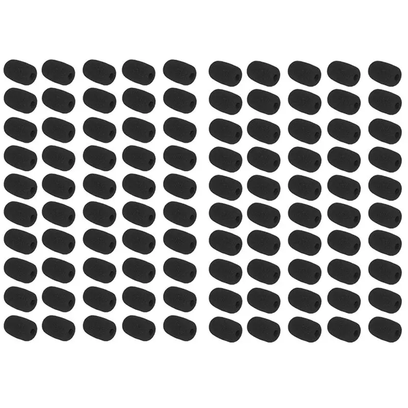 HOTB72A 100PCS Foam Microphone Windscreen Mini Size Lapel Headset Mic Foam Covers For Headset Microphone 30X 22X 8