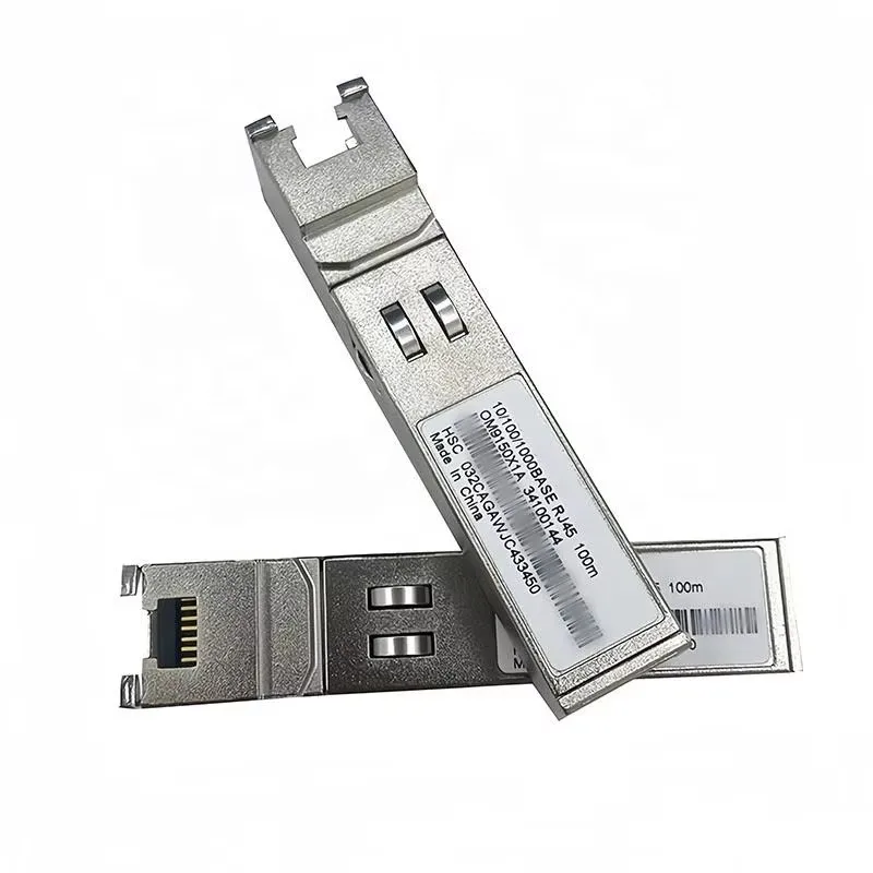 High Quality 1.25G 30m/100m Copper SFP Module 10/100/1000 Base Wireless Lan RJ45 Network Fiber Optic Transceiver DC 12V Power