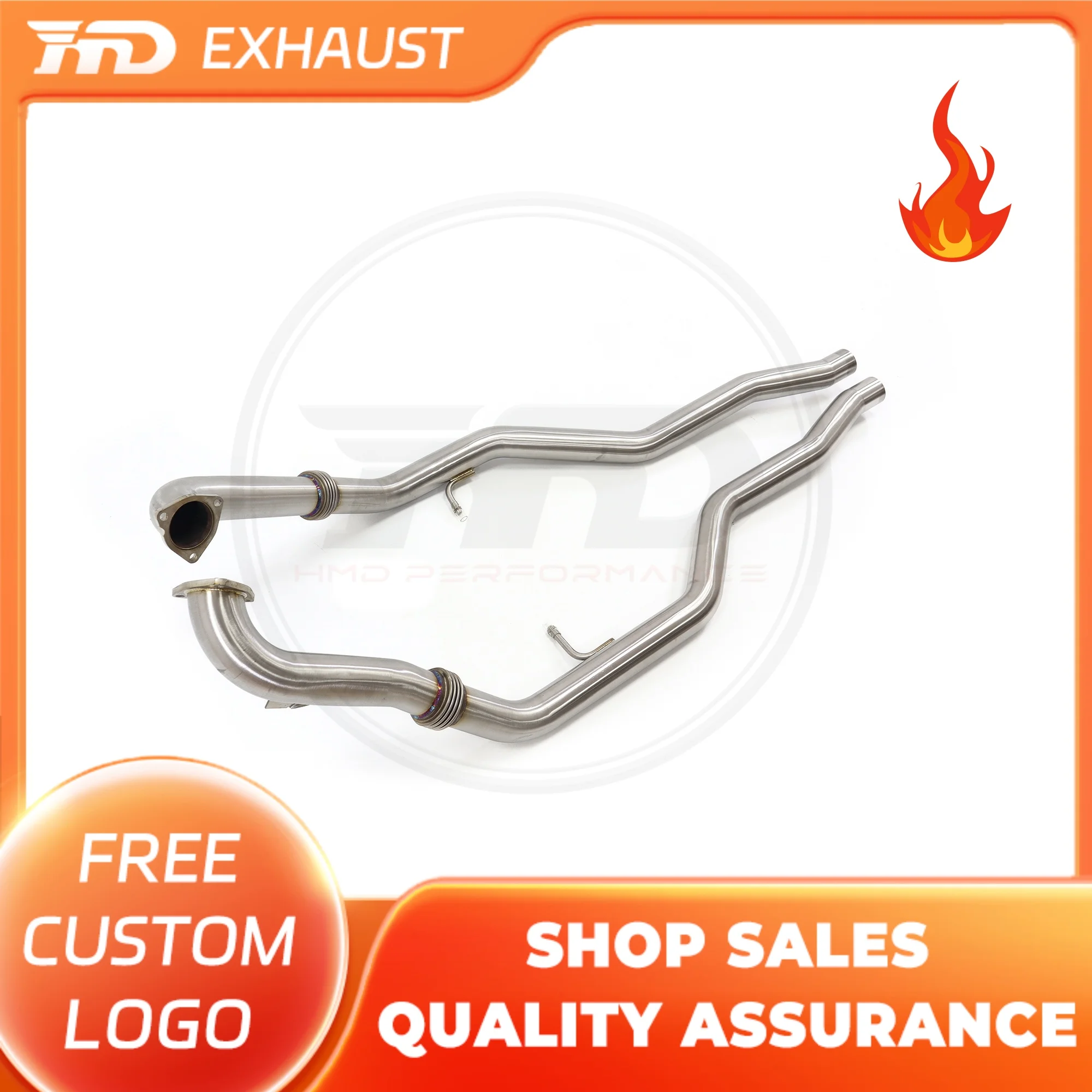 

HMD Hot sale High flow Race Downpipe for Audi A4 A5 S4 S5 B9 Stainless Steel OPF Front Pipe High Performance Exhaust Upgrade