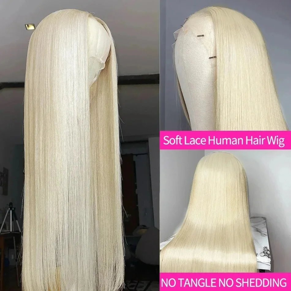 613 Blond lace frontal wig 13x6 hd lace frontal human hair bone straight wig for women choice 30 40 inch brazilian Glueless wigs