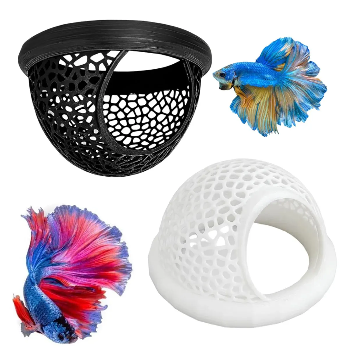 

1 Pc Betta Fish Hammock Aquatic Tank Floating Hammock Provides A Safe Resting Place For Betta Fish, Shrimp And Small Creatures.