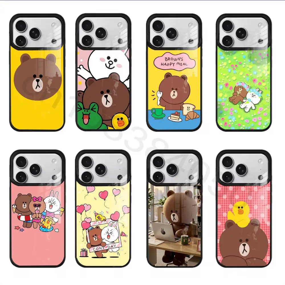 B-Brown For iPhone 11,12,13,14,15,16,17,Pro,Max,Plus,Mini,SE4,E Phone Case Magnetic For Magsafe Wireless