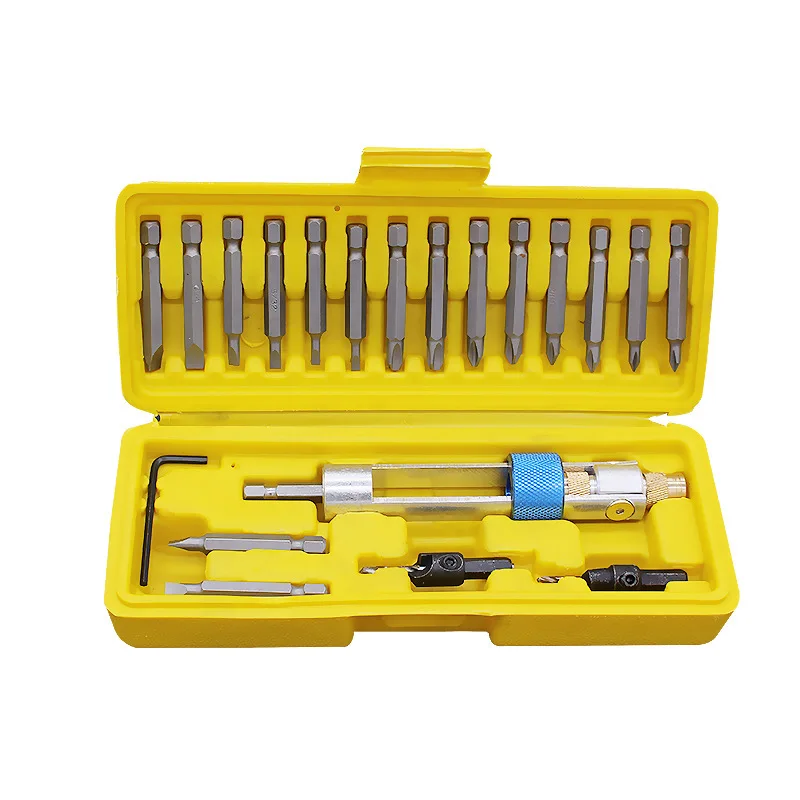 

20pcs High Speed Steel Half Time Drill Bit Set with Case Double Use Multi-functional Hand Screwdriver Head Kit Tool Accessories