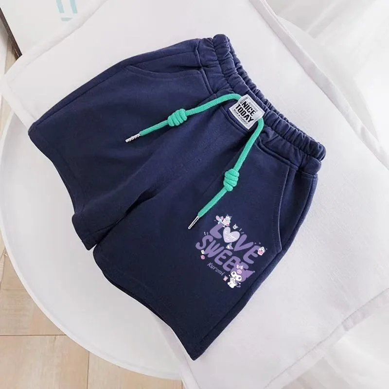الصيف الفتيات الفتيان Kawaii Kuromi أنيمي الأطفال سراويل قصيرة غير رسمية لطيف القطن بلدي ميلودي سراويل تقليدية الملابس الهدايا اللعب