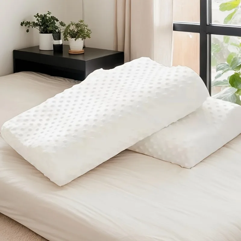 1pcs  Density Foam Neck Pillow Massage Dot Surface Washable Cover For Hotel Homestay Relieve Shoulder Pressure Sleeping Cushion