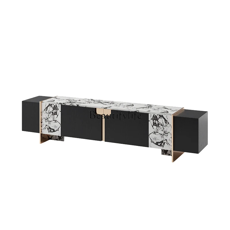 

Medieval TV cabinet Italian retro marble floor light luxury high-end French storage floor cabinet