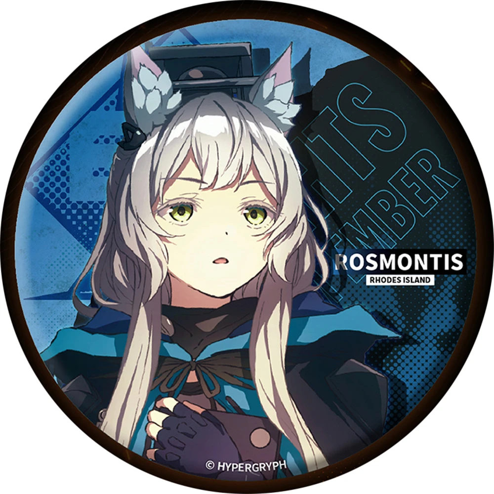 58mm 게임 Arknights Talulah Arutorias Amiya Rosmontis Buldrokkas'tee 코스프레 의상 배지 핀 SPTE Tinplate Brooch Prop Gilf