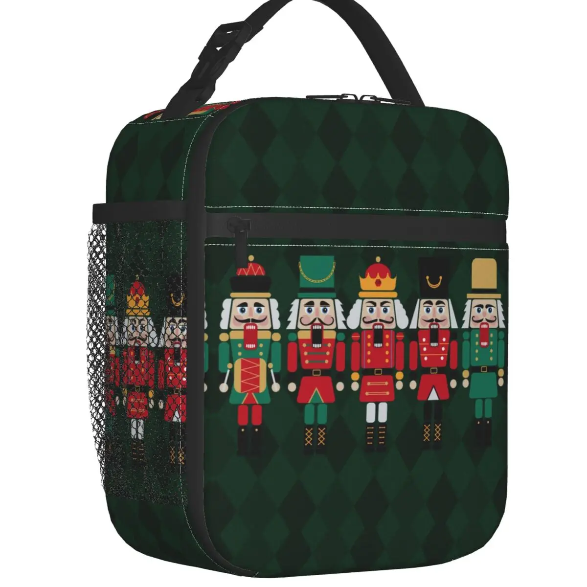 The Nutcrackers Insulated Lunch Bag Cartoon Christmas Nutcracker Toy Soldier Waterproof Thermal Cooler Bento Box Women Children