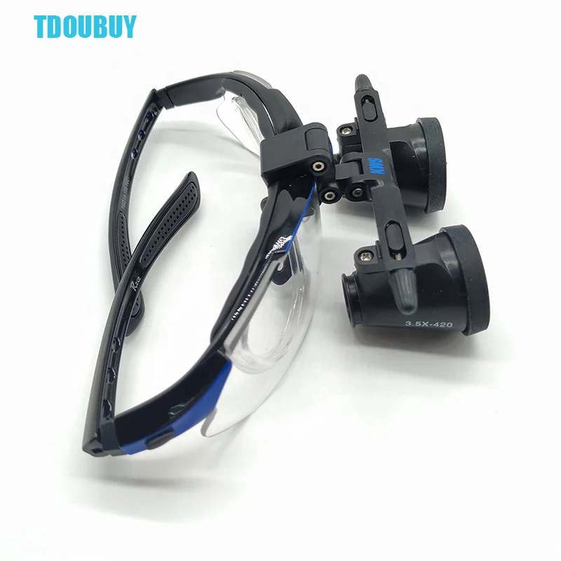 TDOUBUY FD-501G-2  One-Way Screw Thread Loupe(Galileo) Dental Loupes Working Distance 3.5X420mm