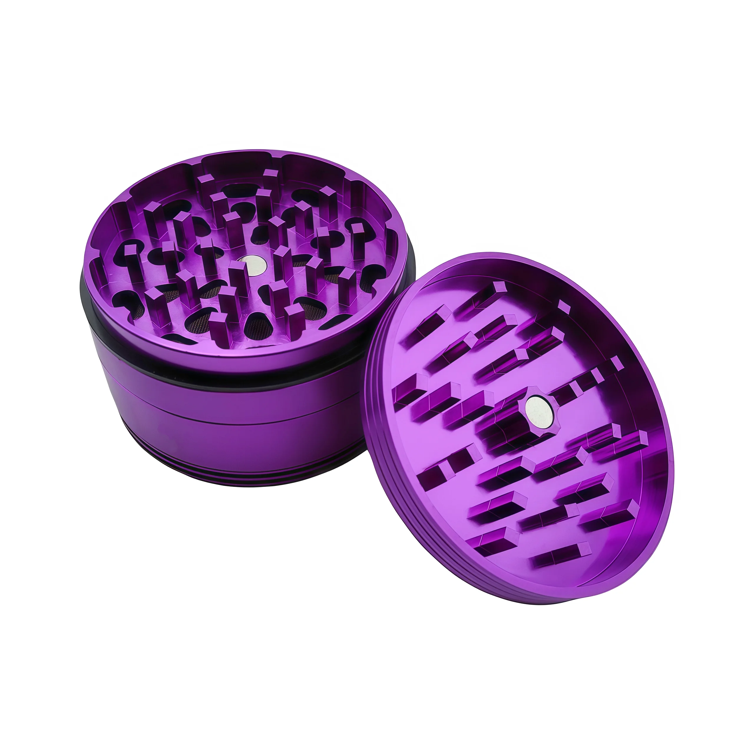 4-Layer 62mm Square Teeth Tobacco Grinder, Portable Design，The best Smoking accessories