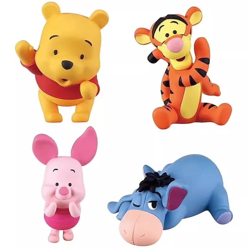 

TOMY Original 4Pcs Gashapon Piglet Winnie the Pooh Disney Anime Figure Toys For Kids Gift Collectible Model Ornaments