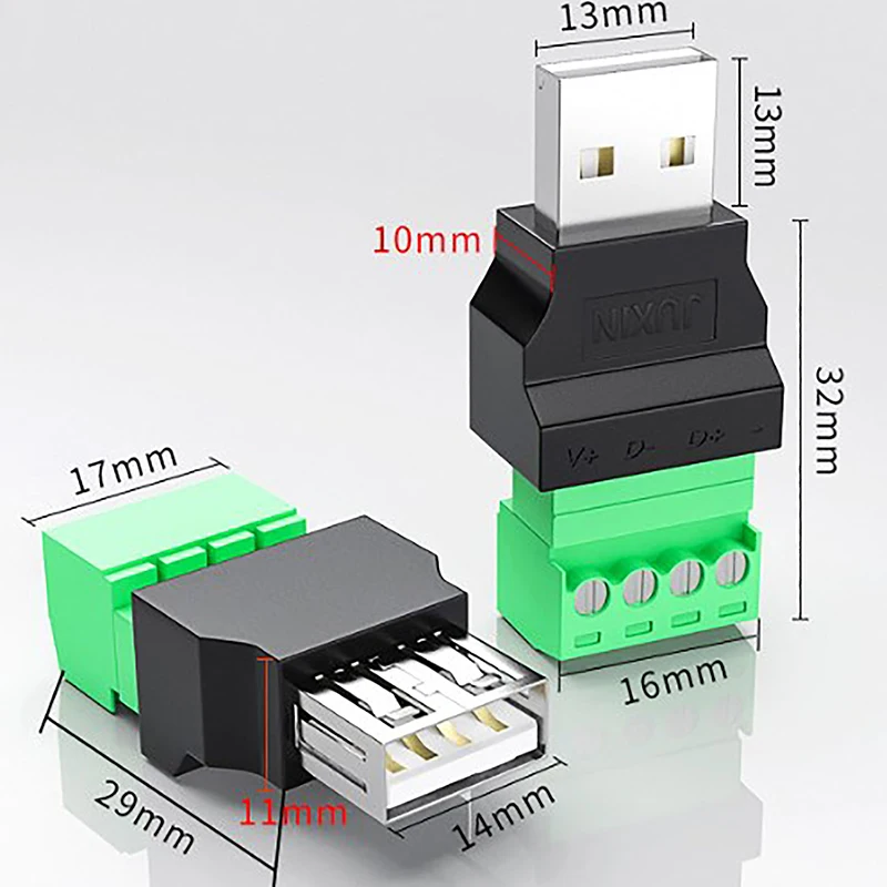 1 Pc USB Solderless Plug USB Male Female Mobile Phone Keyboard Mouse Connector USB Plug