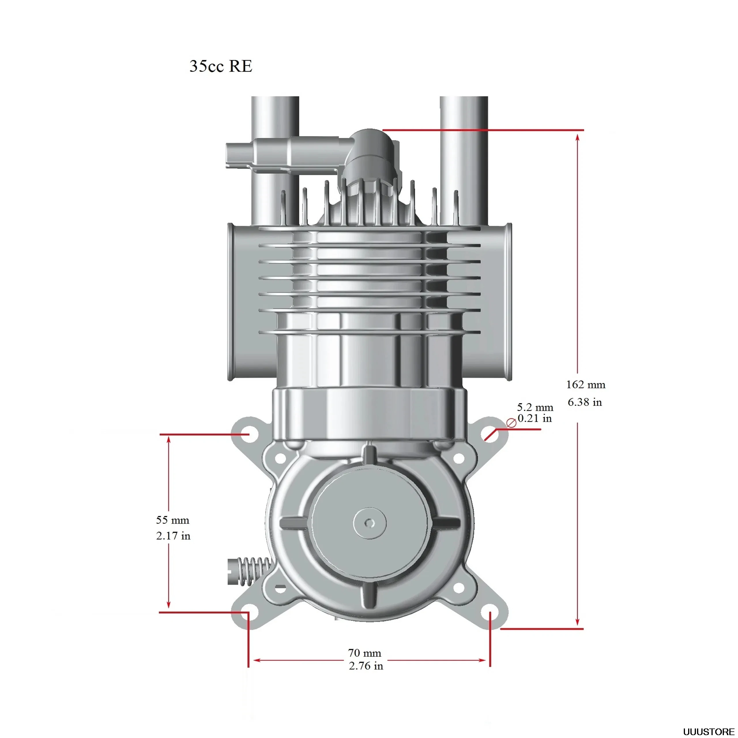 RCGF Stinger 35CC RE Двигатель 2-тактный поршневой тип Поддержка 1908 2008 2010, опора для FPV RC БПЛА самолета с фиксированным крылом
