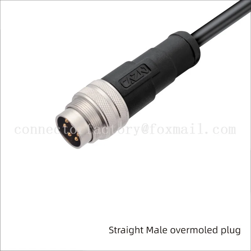 Imagem -06 - Injeção Masculina e Feminina Moldada Straight Cotovelo Plug Ip67 Cabo de Conector Impermeável M16 19 Pinos 24 Pinos Core Comprimento 1m