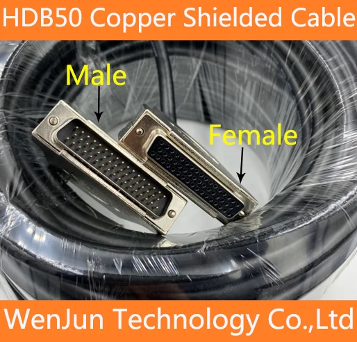 SCSI DB50 HDB50 Male To Male Data Extension Cable 50Pin 50P Female to Male Copper Shielded Connector Wire 0.5M 1M 2M 3M 5M 10M