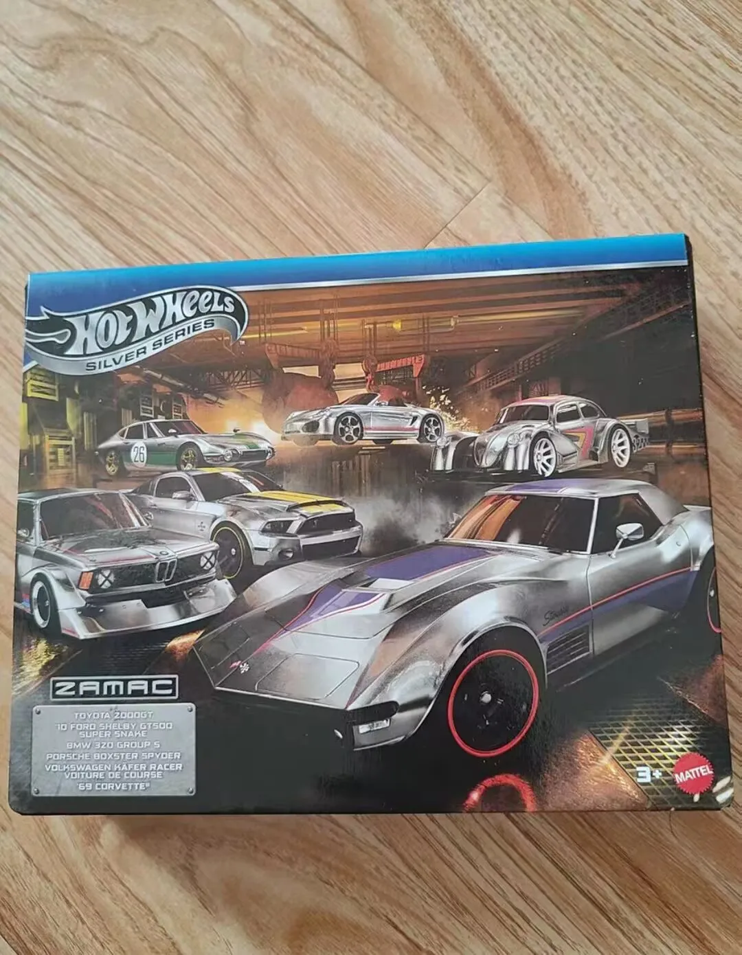 2026 Hot Wheels Silver Series Zamac 6-Car Box Set Toyota Porsche Ford Volkswagen BMW Corvette 1:64 Diecast Car Model Toy Gift view 2