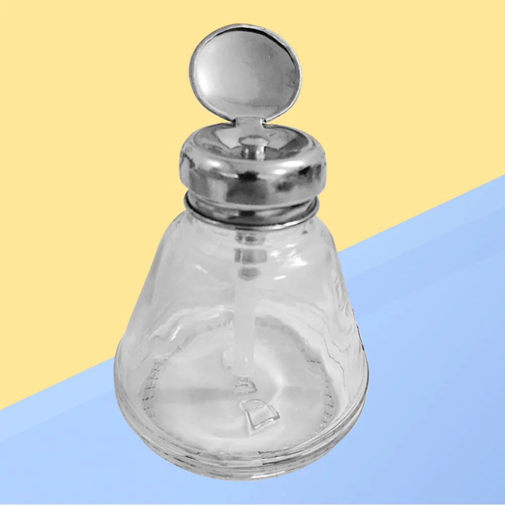 Butelka na zmywacz do paznokci 150 ml, przenośna, z łatwym dozownikiem na wcisk i długą słomką do podpakowywania.