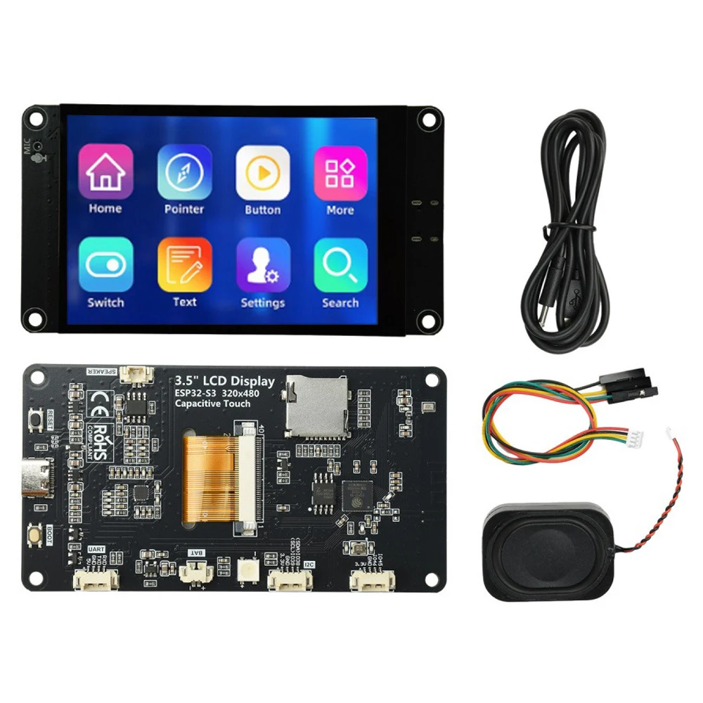 ESP32-S3 Development Board 3.5 Inch IPS Capacitive Touch Screen WiFi BT V5.0 Type-C AI Voice 320*480 RGB565 TFT LCD Module