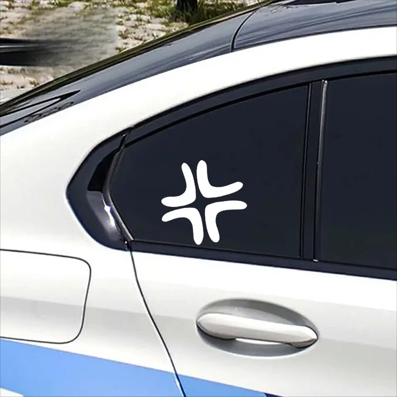 Cartoon angry sign; electric motorcycle self-driving  body window helmet machine box bag waterproof reflective sticker