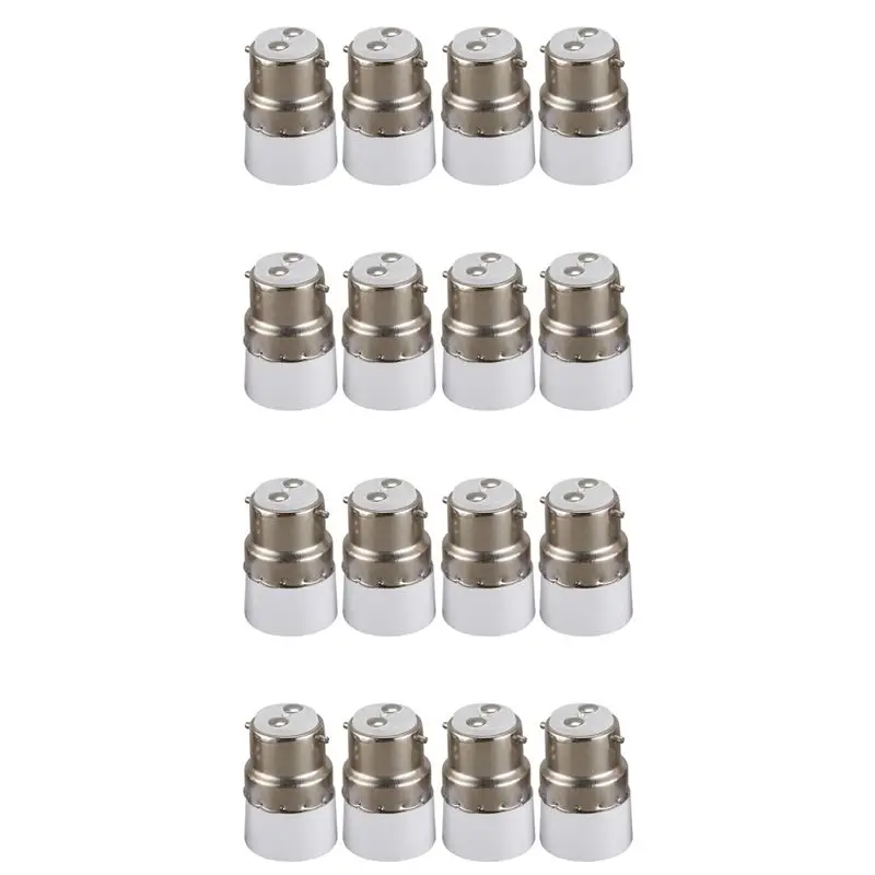 AA81-AC 220V B22 To E14 Base Socket Light Lamp Bulb Adapter Holder 16Pcs