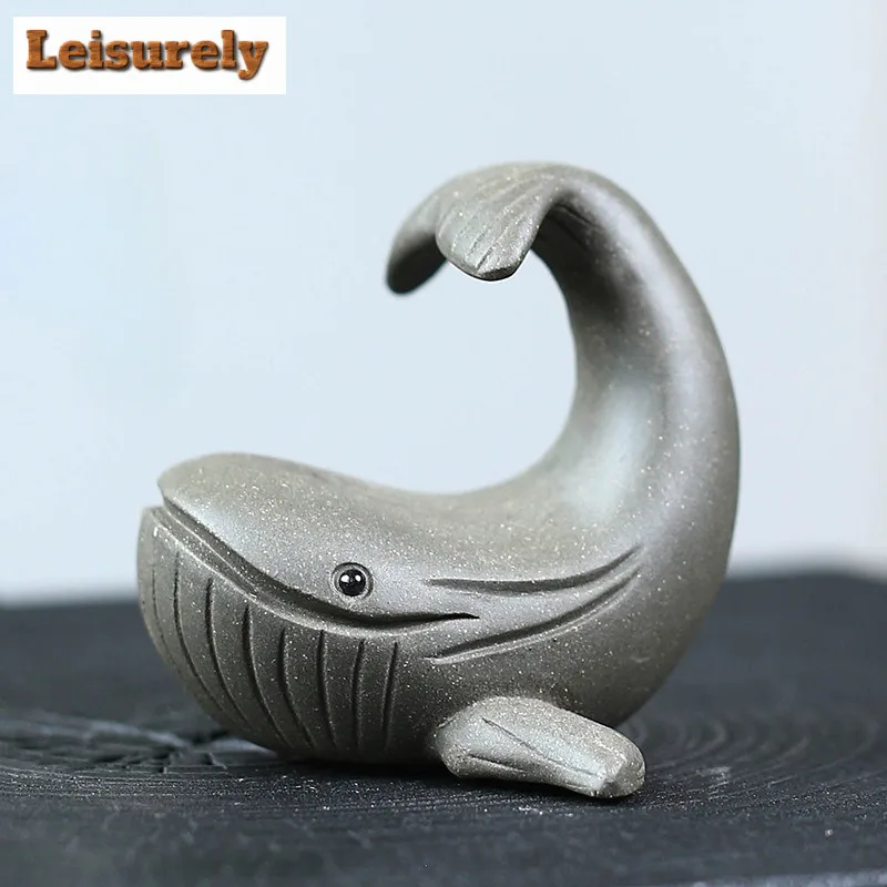 

Purple Clay Whale Teapot Lid Holder Pen Tea Pet Vintage Tea Spirit Tea Figurine Play Toys Tea Statue Ornaments Supplies Craft