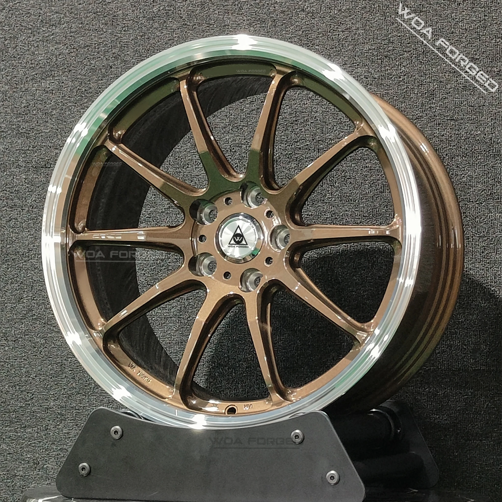 

Бронзовый цвет, кованые колеса для гоночных автомобилей с моноблоком, 17-20 дюймов, диски из многоспицевого сплава, хромированная полировка для легковых автомобилей ZR10